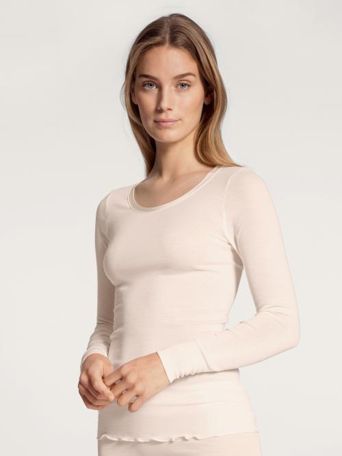 'True confidence' top long sleeve, light ivory