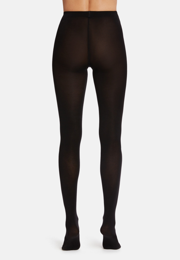 Cotton Velvet Tights, sort - Image 2