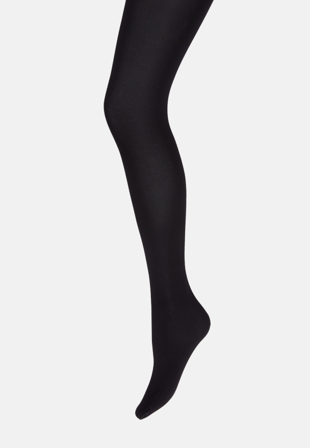 Cotton Velvet Tights, sort - Image 4