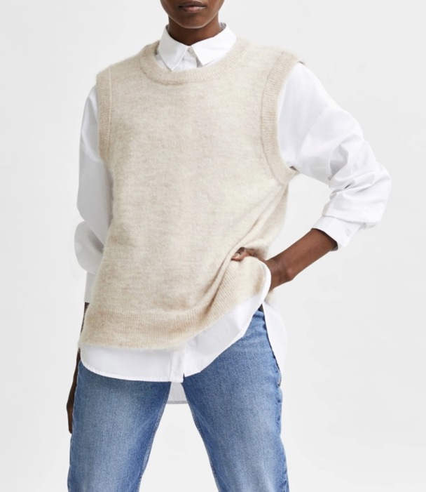 Lulu Knit Vest - Birch Melange  - Image 3