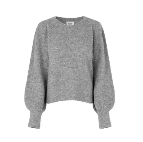 Kashmera  Knit O-Neck - Grey Melange  - Image 2