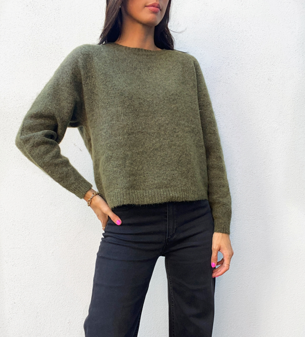 Brook Knit O-Neck - Burnt Olive  - Image 1