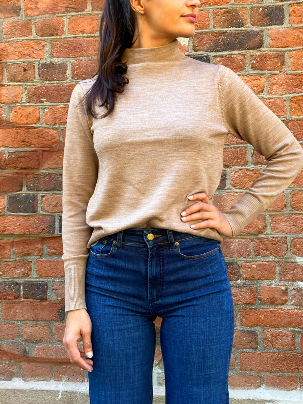 Sandra Wool Knit  T-Neck - Amphora - Image 1