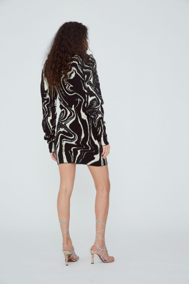 Kendra Knit Dress - Ecru Comb - Image 2