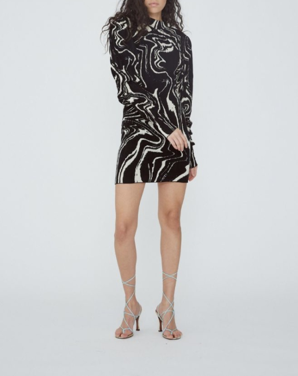 Kendra Knit Dress - Ecru Comb - Image 3