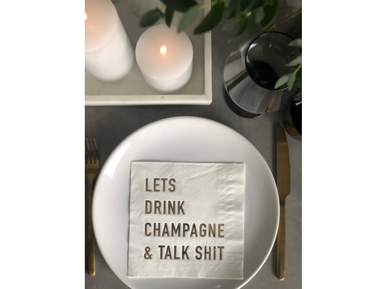 Serviett - Lets drink champagne