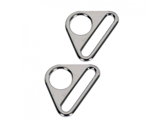 By Annie triangle ring 1.5 nickel  2 pack