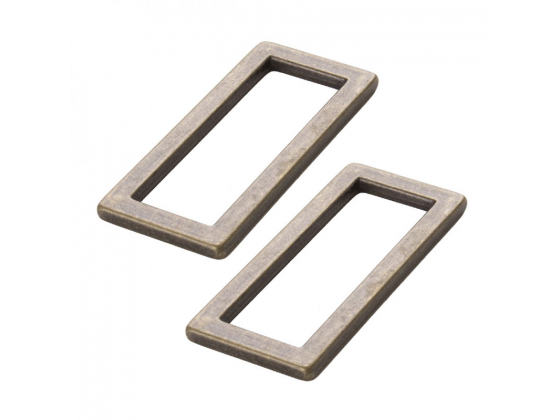 By Annie rectangle ring brass 2 pack