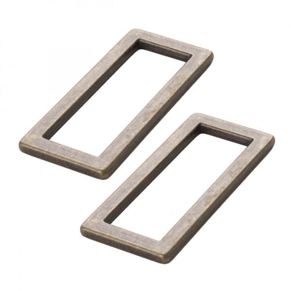 By Annie rectangle ring brass 2 pack