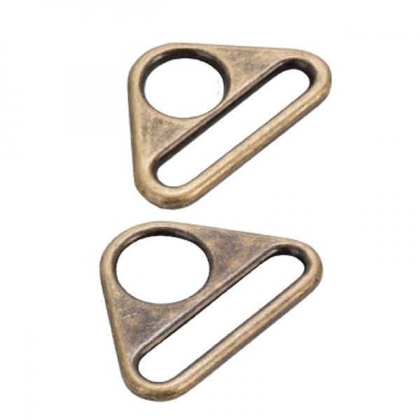 By Annie triangle ring 1.5 brass  2 pack