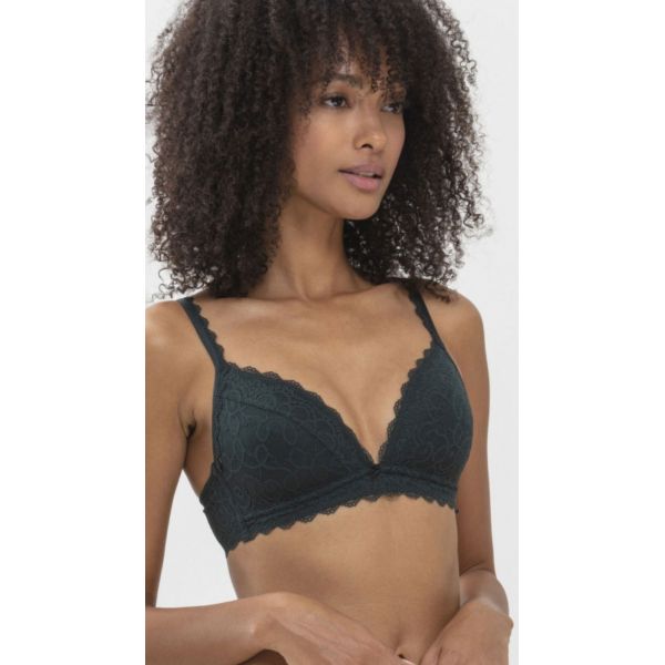 'Amorous' spacer soft-bra, dark green