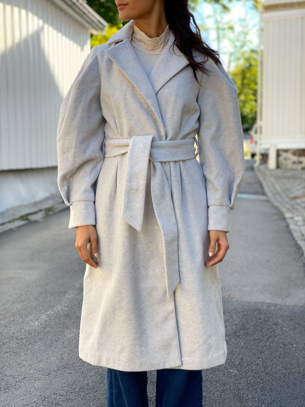Zoga Wool Coat - Silver  - Image 1
