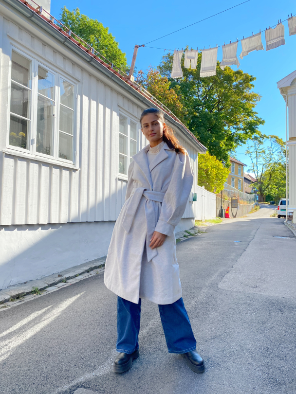Zoga Wool Coat - Silver  - Image 3