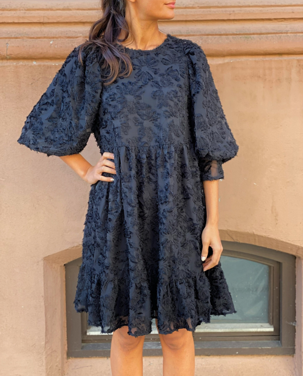 Daniela 3/4 Dress - Black - Image 1