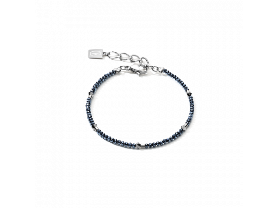 Single Row Anthracite Dark Blue Bracelet