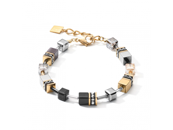 GEOCUBE Bracelet Grey & Gold 