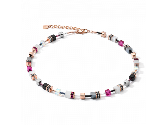 GEOCUBE Pink/White Necklace