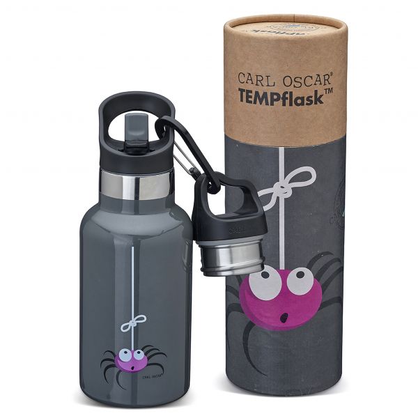 TEMPflask - grå edderkopp