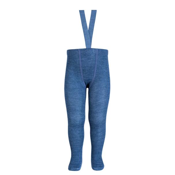 Strømpebukse med seler Ull - Jeans (941) - Image 1