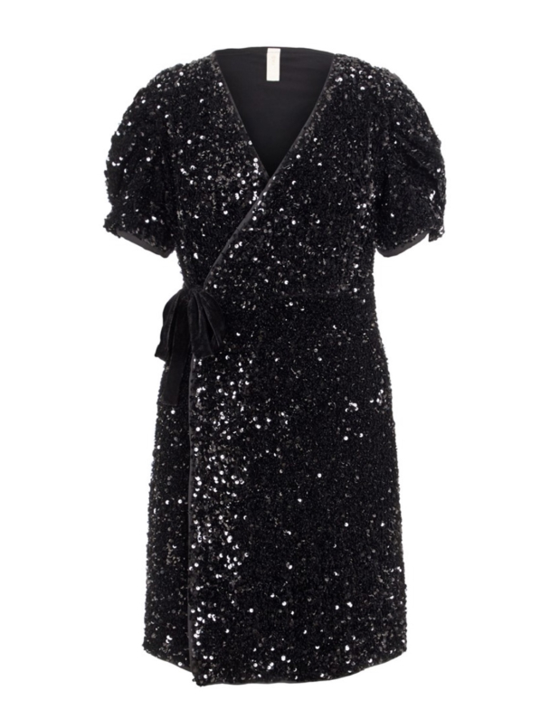 Sequella 2/4 Wrap Dress - Black  - Image 2