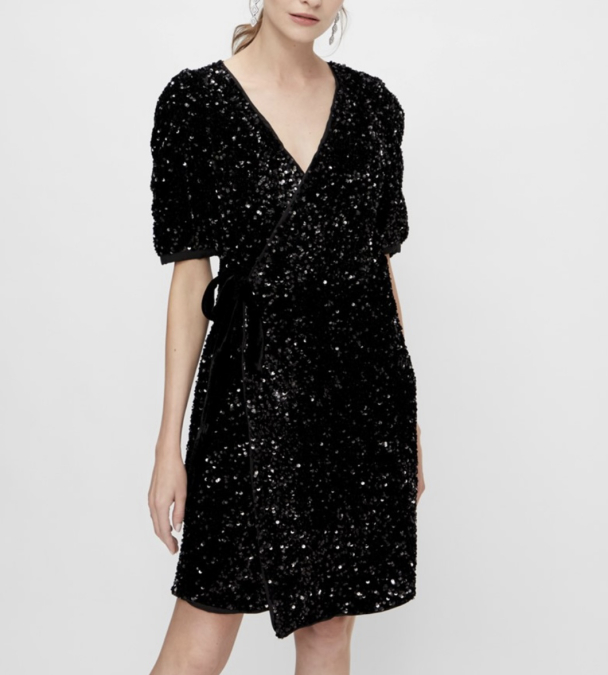 Sequella 2/4 Wrap Dress - Black  - Image 4
