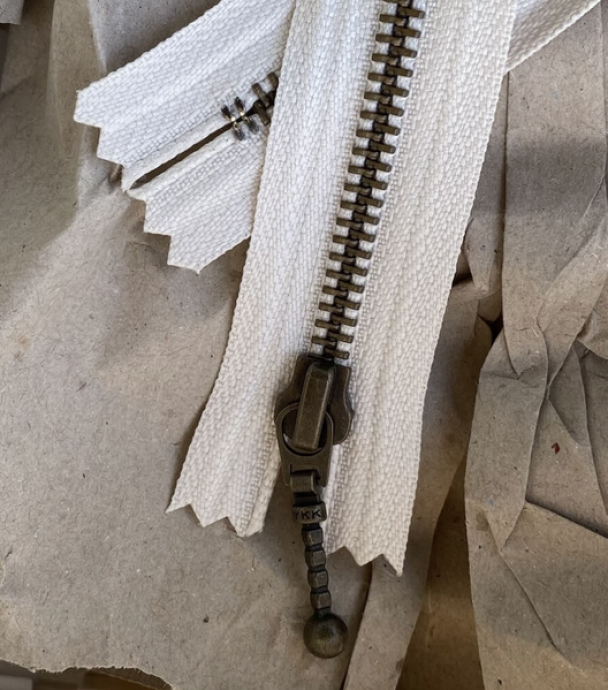 Glidelås til Zipper sweater 35 cm Mandel 