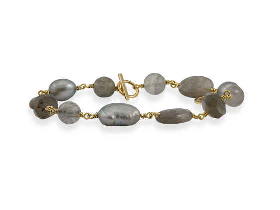 Joy of Gems (Quartz) - Forgylt Armbånd