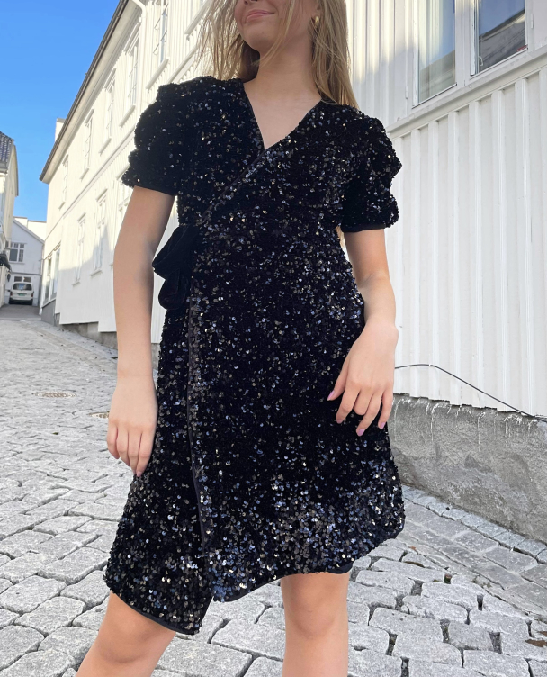 Sequella 2/4 Wrap Dress - Black  - Image 1