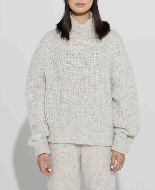Bruravik Sweater - Light Grey Melange - Image 2