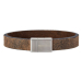 Silver bracelet brown calf leather - 12mm 