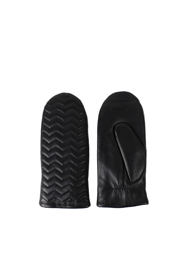 Cylle Mittens In Black  - Image 1