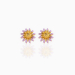 Lavender Enamel Sunflower - Ørepynt