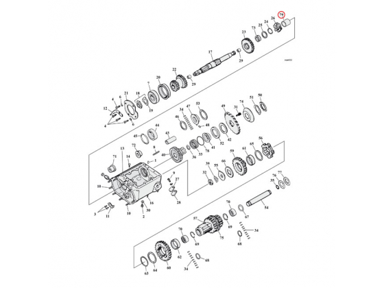 INNER RACE, BEARING. TRANSM.  L84-85 FXST; 85-86 FXWG, FXSB, FXEF(NU)