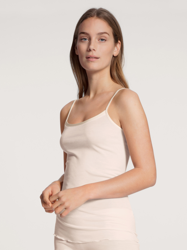 True confidence spaghetti top, light ivory - Image 1