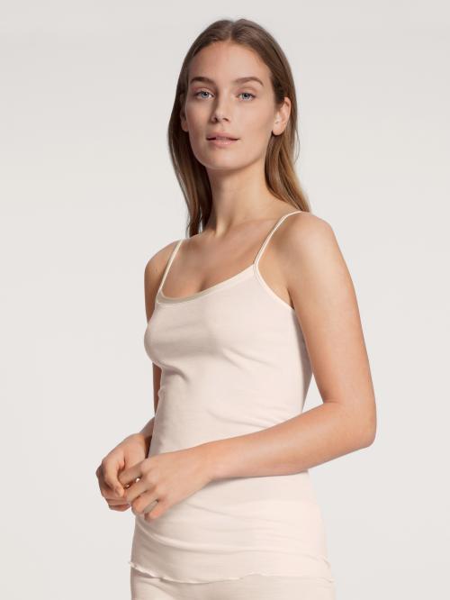 'True confidence' spaghetti top, light ivory