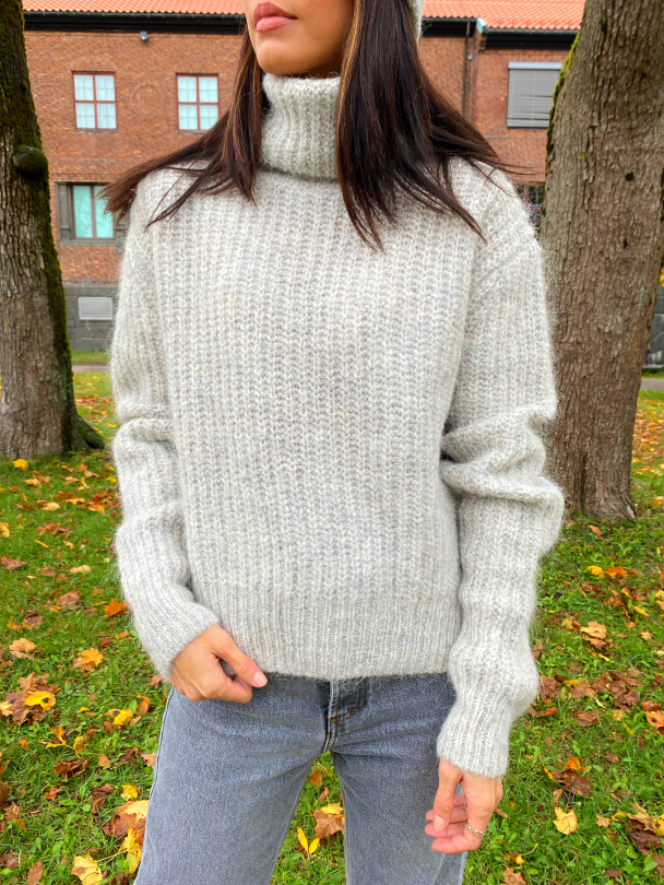 Bruravik Sweater - Light Grey Melange - Image 1