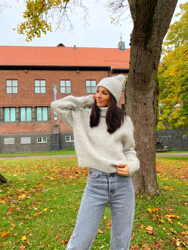 Bruravik Sweater - Light Grey Melange - Image 4