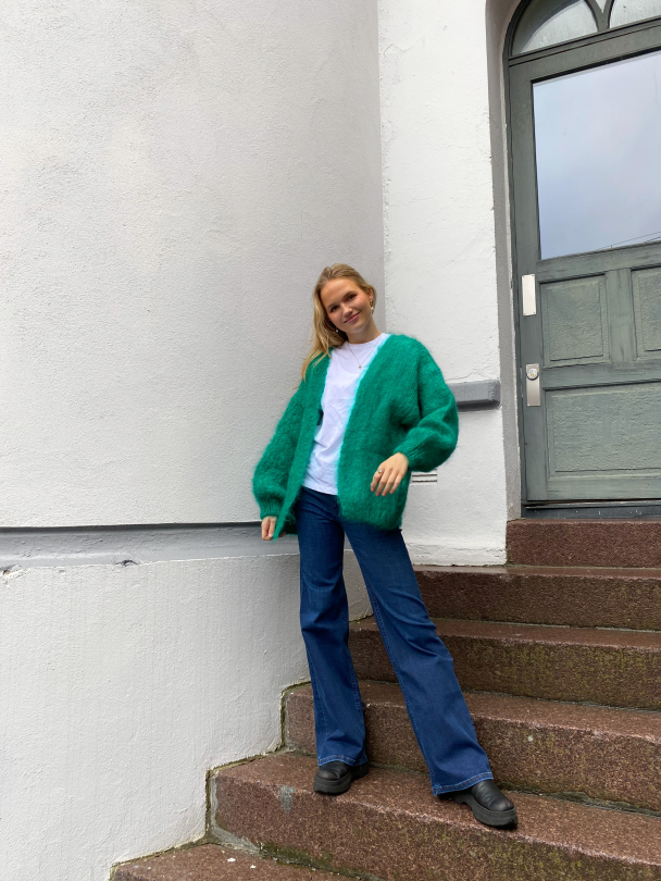 Olivia Mohair Cardigan - Jade Green - Image 4