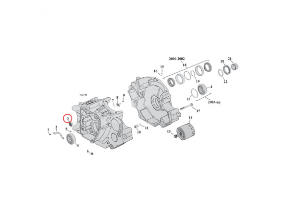 S&S,  NEEDLE BEARING. INNER, 99-06 TCA/B