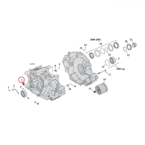 S&S,  NEEDLE BEARING. INNER, 99-06 TCA/B