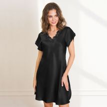 27-80778 - Pure Silk - Nightgown w.lace, short sleeve - 02 Black - Extra 1.jpg