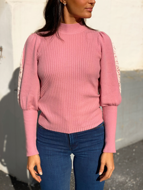 Decor Knit Turtleneck - Pink  - Image 1