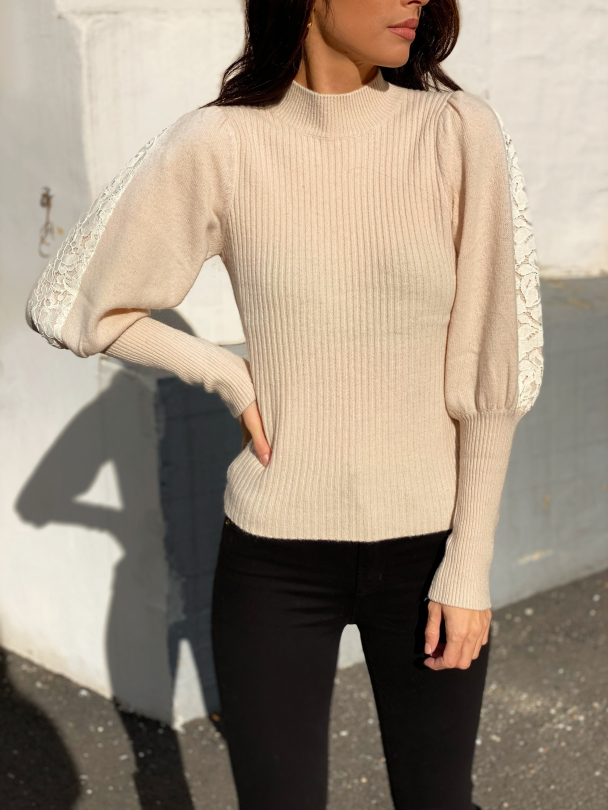 Decor Knit Turtleneck - Beige - Image 1