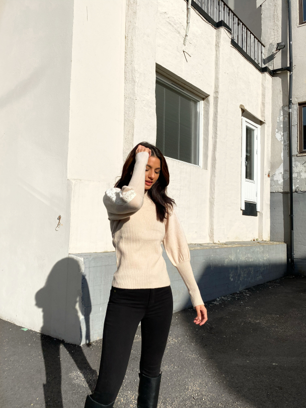 Decor Knit Turtleneck - Beige - Image 2