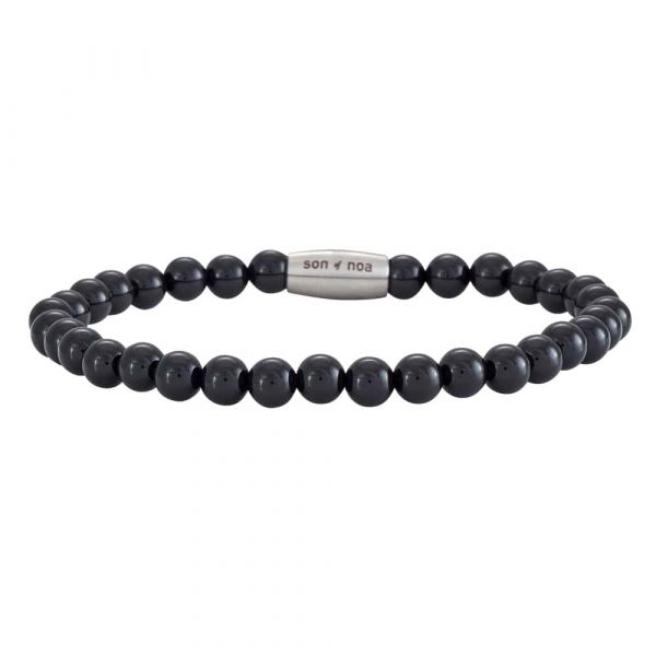 Silver bracelet black onyx - 21cm