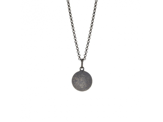 Rhd. silver necklace cracked 15mm, 60cm
