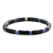 Matt Dark Blue and Black Agate Bracelet