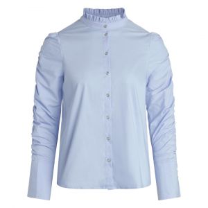 Sandy Elastic Sleeve Shirt Pale Blue