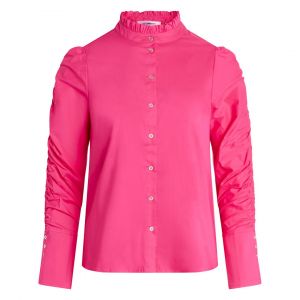 Sandy Elastic Sleeve Shirt Flash Pink