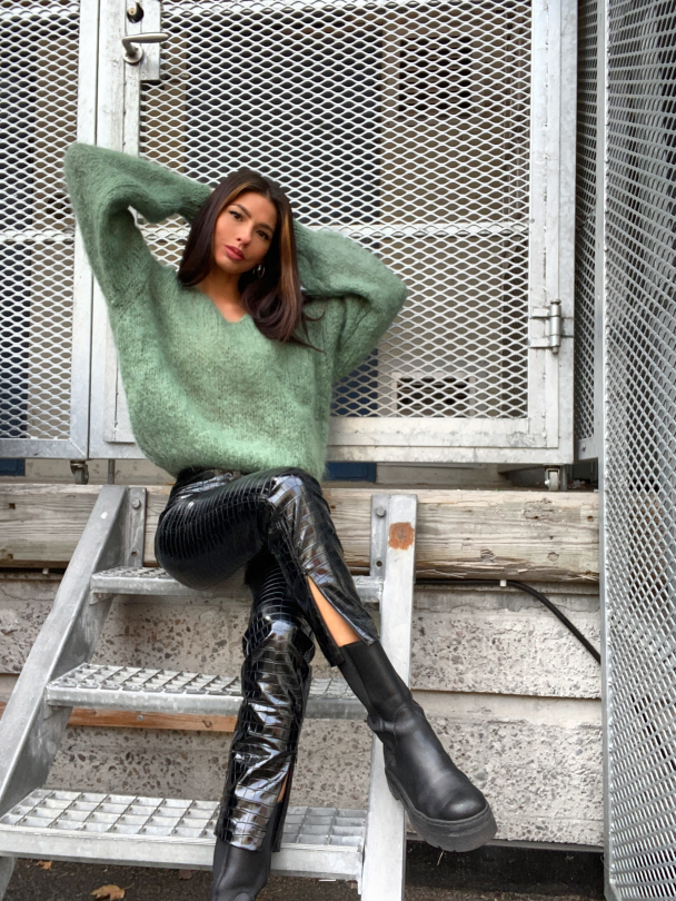 Milana Mohair Knit - Dusty Green  - Image 3